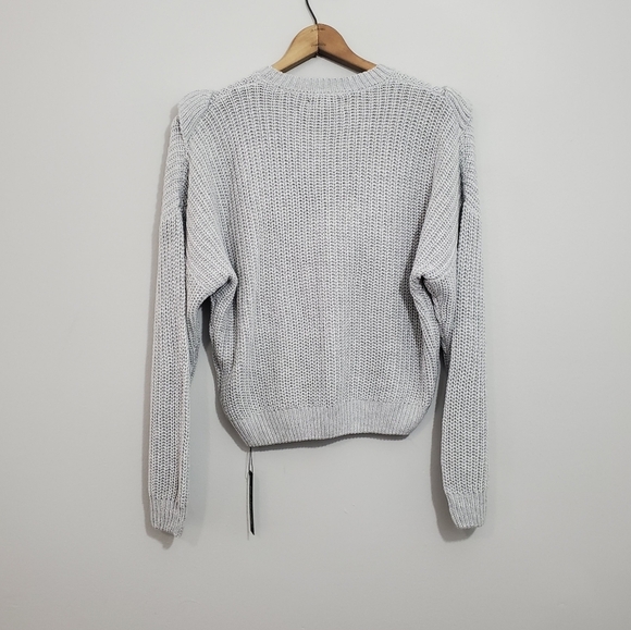 NWT Blank NYC Rum and Ruffles Gray Sweater - Picture 2 of 3